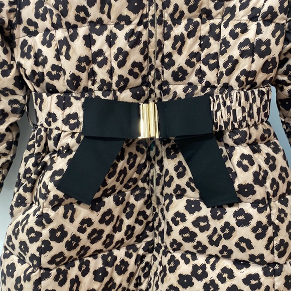 Leopard Printed Down Jacket For Girls - Picture 5 of 13